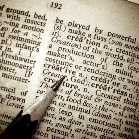 creative in printed dictionary