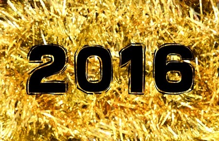 2016 gold confetti